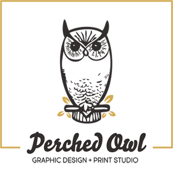 Perched Owl Graphic Design + Print Studio